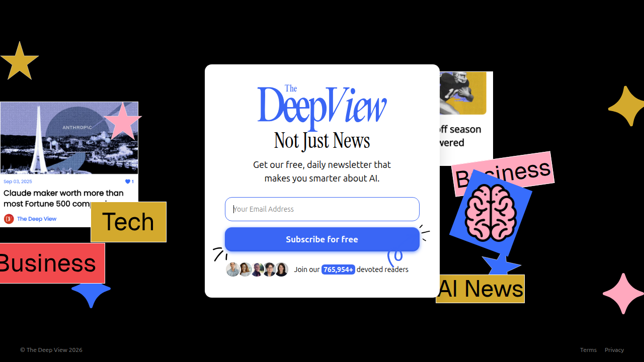 The Deep View Newsletter offers daily AI updates for professionals to stay informed on new tools and trends.