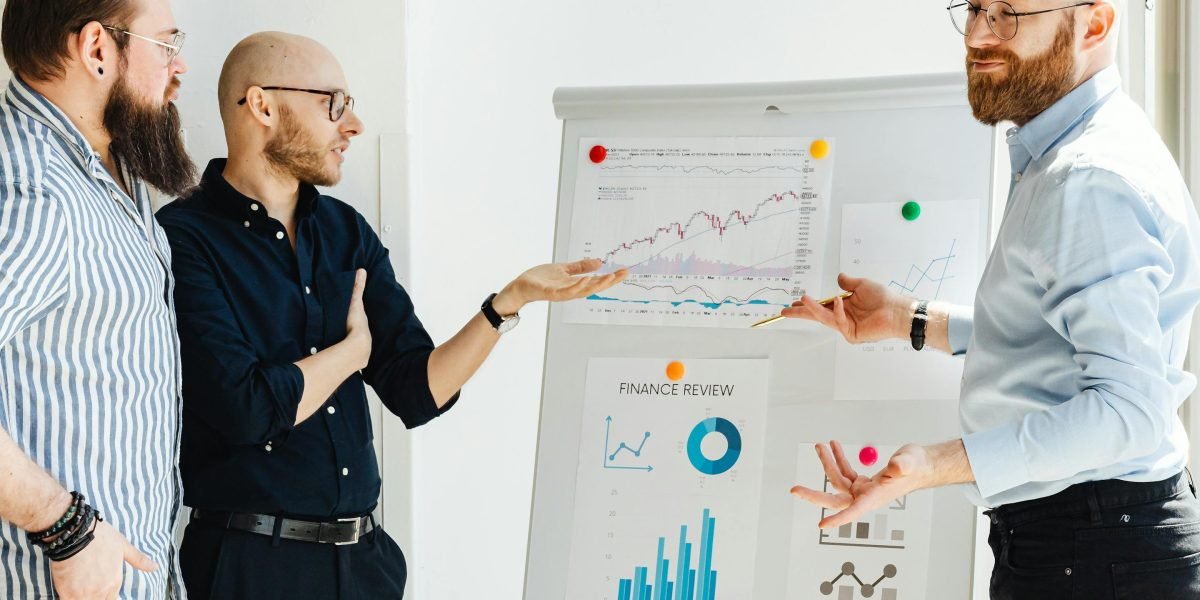 A team collaborates at a whiteboard, applying a transparent scoring system to evaluate potential AI tools for their business.