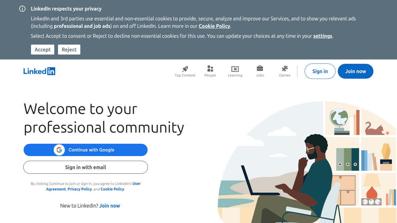 The professional networking site LinkedIn, a dynamic platform where industry experts discuss and track the evolution of AI terminology.