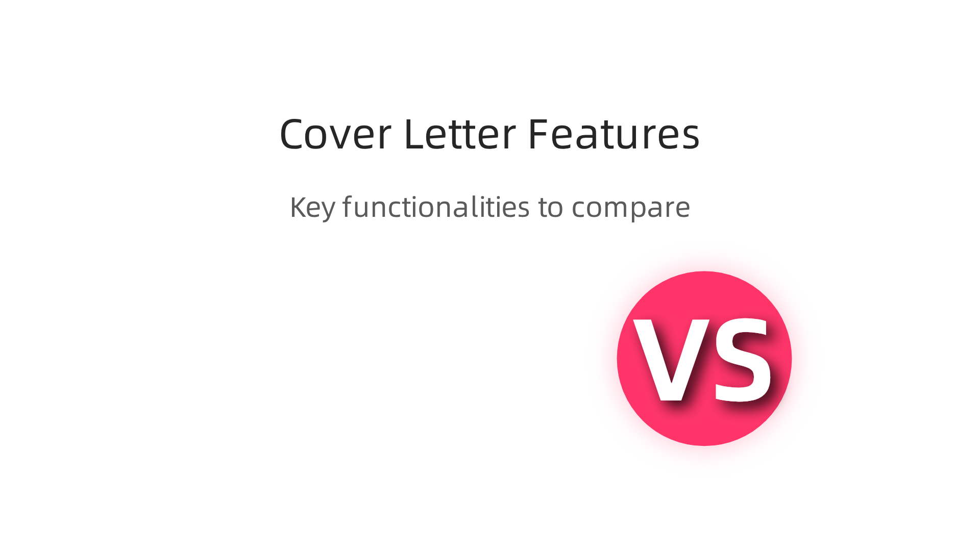 An infographic detailing various functionalities to compare among different AI cover letter generators.