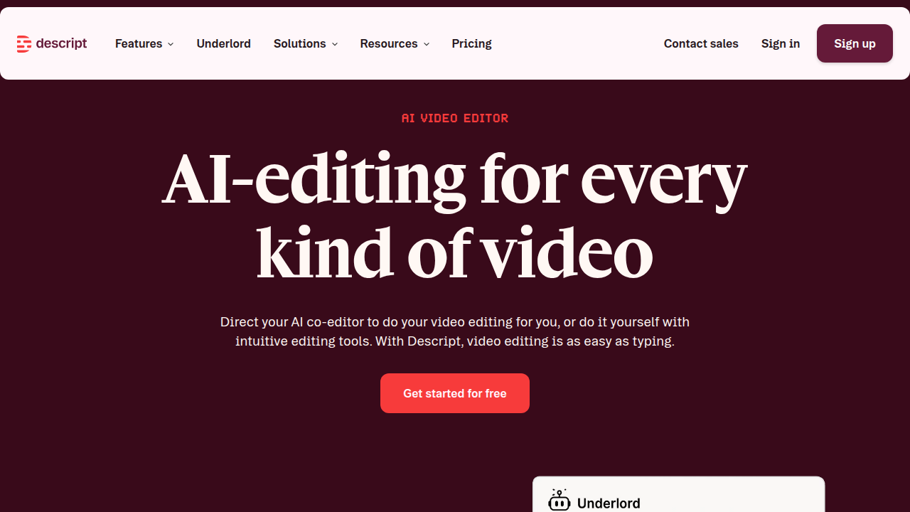A look at Descript's intuitive interface, demonstrating how text-based editing simplifies video production.