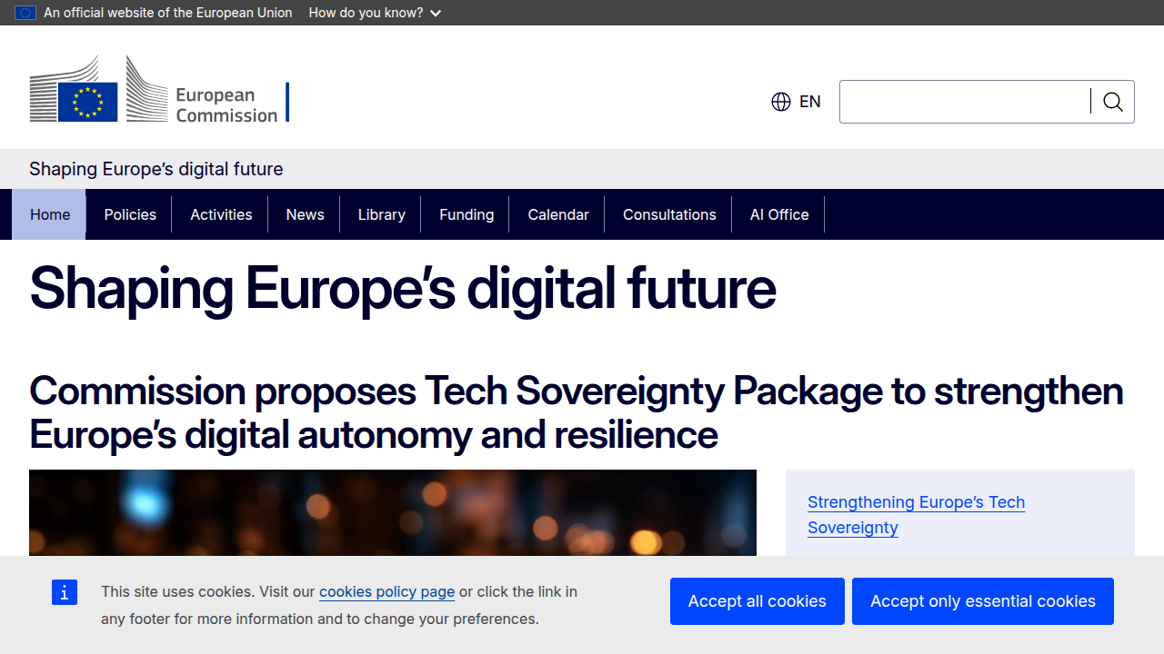 The European Commission's Digital Strategy website provides official information on the EU AI Act and its requirements.