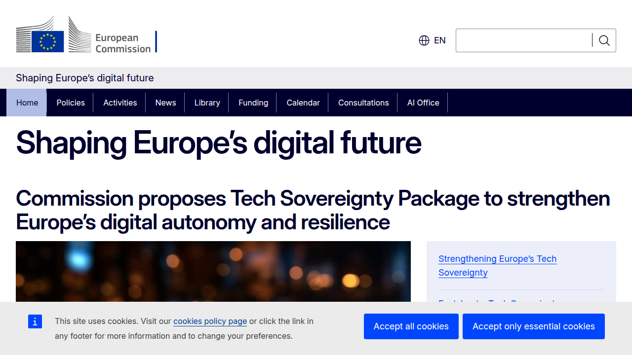 The European Union's Digital Strategy website provides information on key policies and regulations, including the landmark AI Act.
