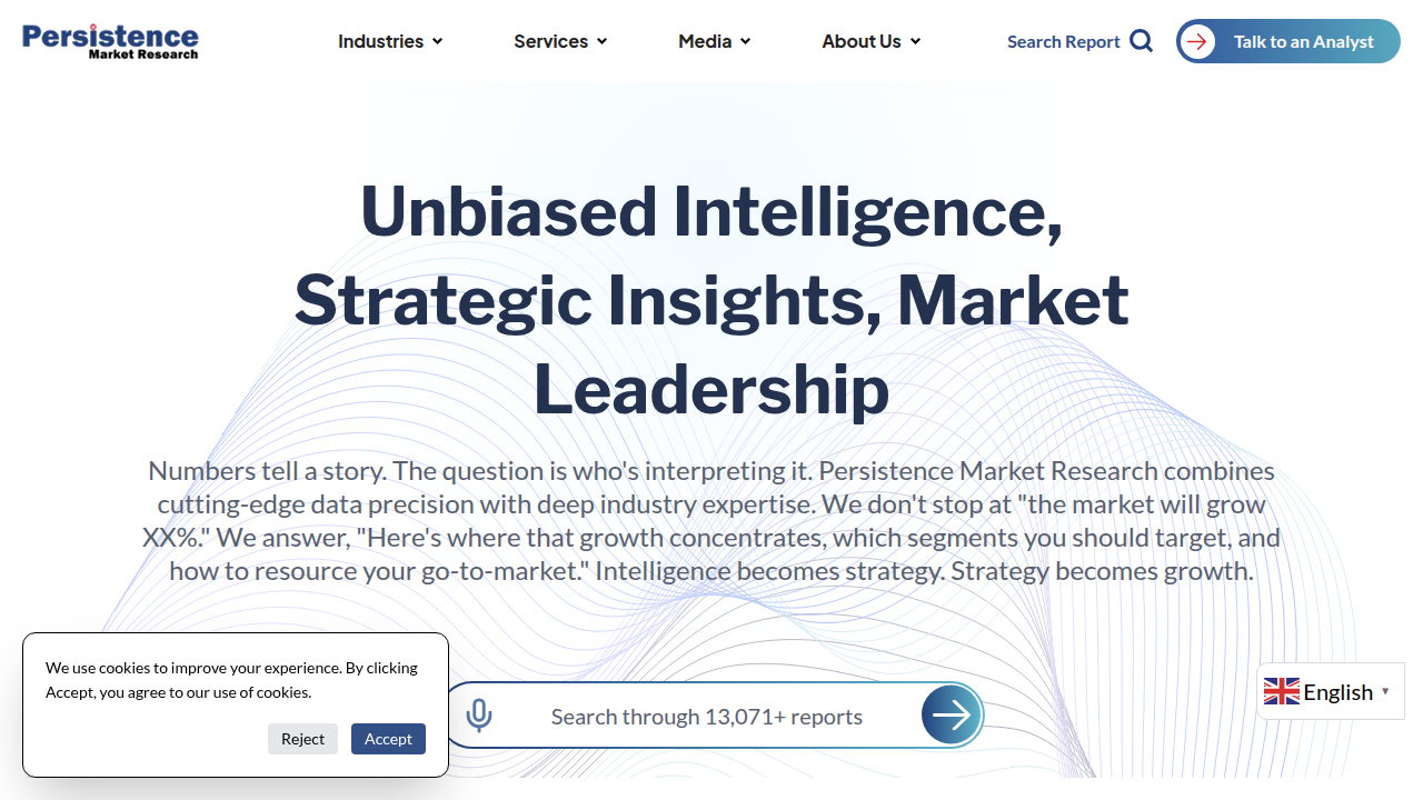 Snapshot of a market research website highlighting growth trends in assistive technology.